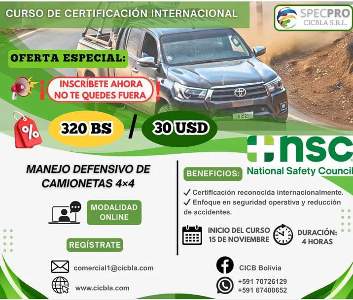 Curso de Manejo Defensivo de Camionetas 4&times;4